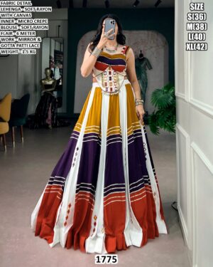 Navratri Special Mirror Work Lehenga Choli