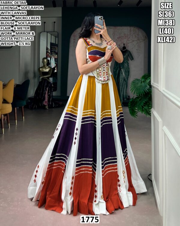 Navratri Special Mirror Work Lehenga Choli