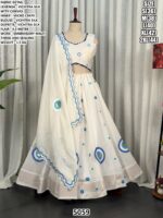 Festive Wear Embroidered Silk Lehenga For Women