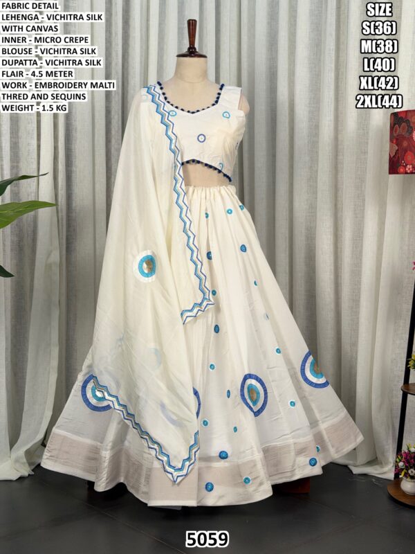 Festive Wear Embroidered Silk Lehenga For Women