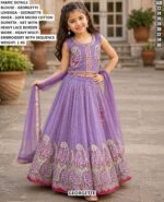 Girls’ Georgette Embroidered Lehenga Choli Set