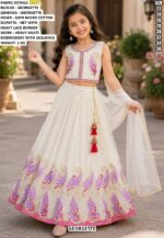 Girls’ Georgette Embroidered Lehenga Choli Set