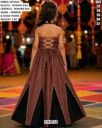 Girls’ Navratri Special Mirror Work Lehenga