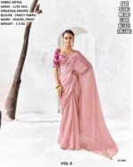 Elegant Luxe Silk Saree With Floral Blouse