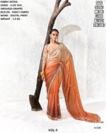 Elegant Luxe Silk Saree With Floral Blouse