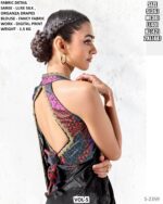 Elegant Luxe Silk Saree With Floral Blouse