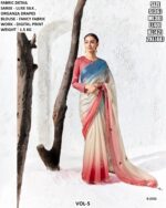 Elegant Luxe Silk Saree With Floral Blouse