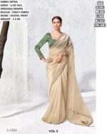 Elegant Luxe Silk Saree With Floral Blouse