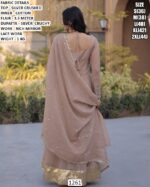 Women’s Silver Crushed Mirror Work Anarkali Suit