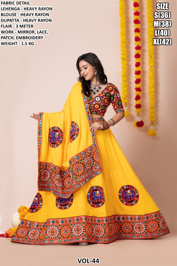Women’s Heavy Rayon Embroidered Lehenga Choli
