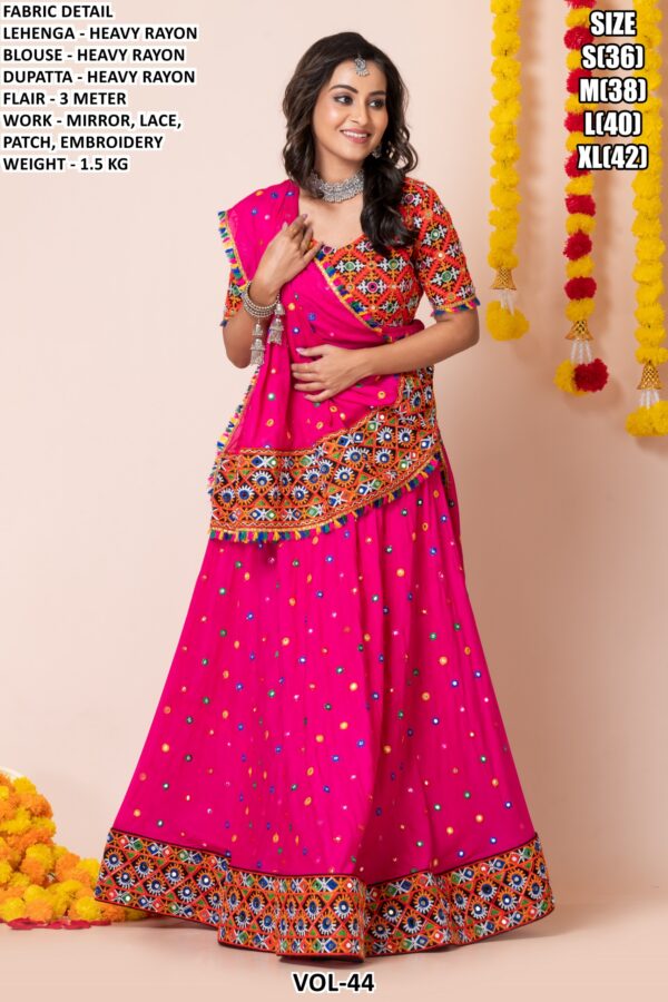 Women’s Heavy Rayon Embroidered Lehenga Choli