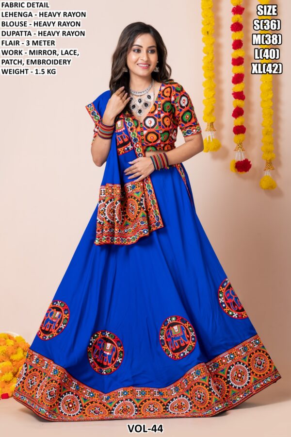 Women’s Heavy Rayon Embroidered Lehenga Choli