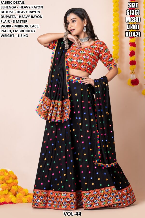 Women’s Heavy Rayon Embroidered Lehenga Choli