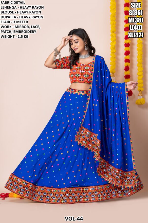 Women’s Heavy Rayon Embroidered Lehenga Choli
