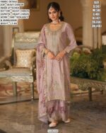 Pakistani Style Chinon Palazzo Suit For Women