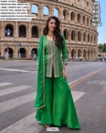 Festive Wear Embroidered Sharara Suit For Women