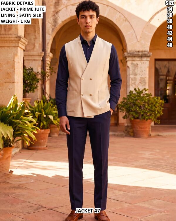 Men’s Satin Lined Casual Jute Jacket