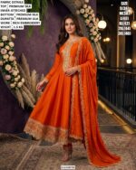 Designer Silk Anarkali Suit With Dupatta