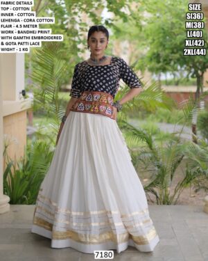 Navratri Special Bandhej Print Lehenga Choli