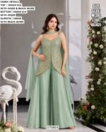 Women’s Simar Silk Beads Work Palazzo Suit