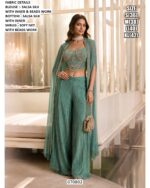 Women’s Soft Net Shrug Palazzo Outfit