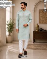 Men’s Premium Neck Work Silk Kurta Pajama