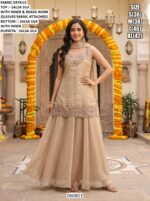 Designer Beads Work Palazzo Suit With Dupatta