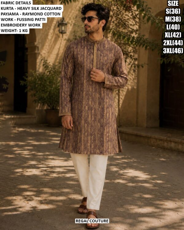 Men’s Heavy Silk Jacquard Kurta Pajama Set