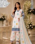 Women’s Polka Dot Satin Punjabi Suit Set