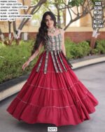 Women’s Garba Wear Cotton Flared Lehenga