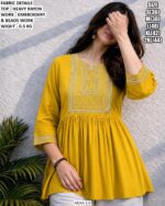 Casual Wear Rayon Embroidered Top