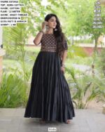 Festive Wear Kora Cotton Anarkali Dress
