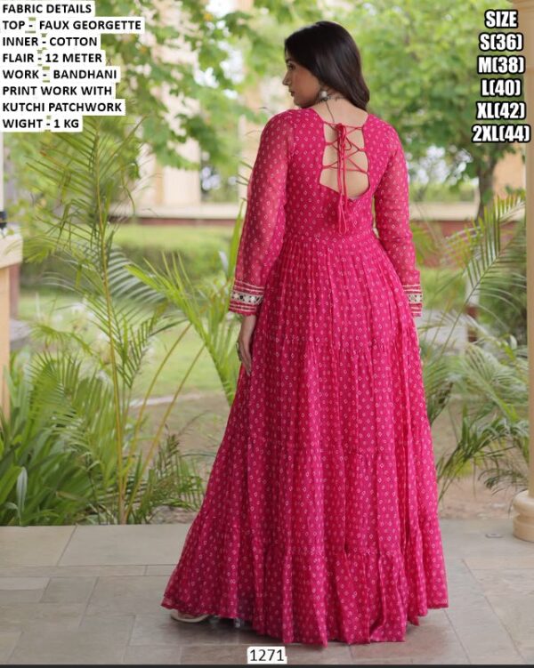 Designer Faux Georgette Anarkali Dress