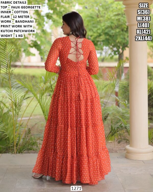 Designer Faux Georgette Anarkali Dress