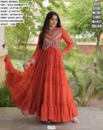 Designer Faux Georgette Anarkali Dress