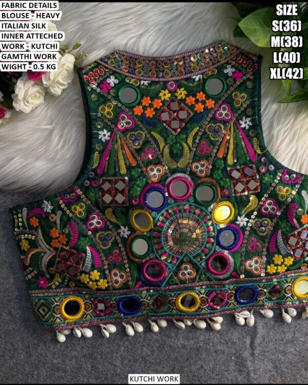 Designer Gamthi Embroidered Blouse For Women