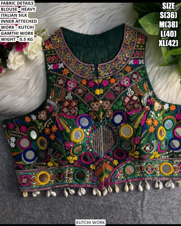 Designer Gamthi Embroidered Blouse For Women