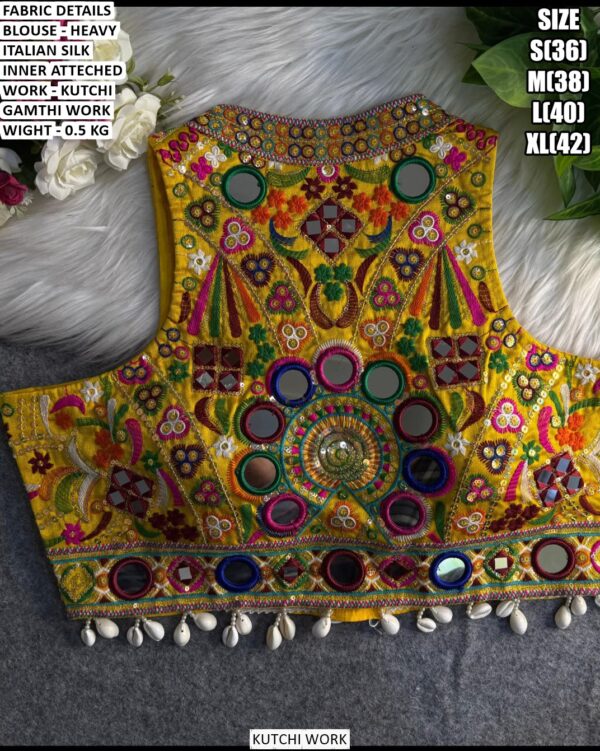 Designer Gamthi Embroidered Blouse For Women
