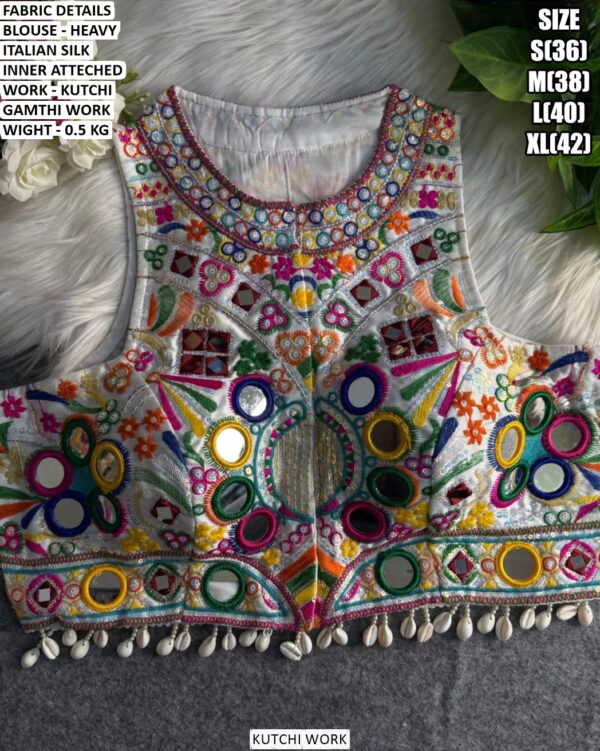 Designer Gamthi Embroidered Blouse For Women
