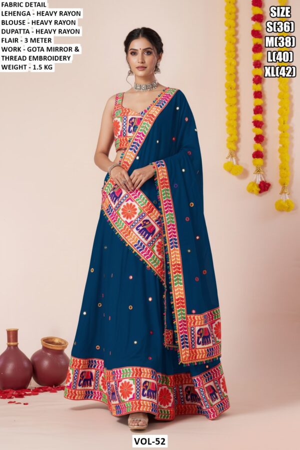 Navratri Special Rayon Lehenga With Dupatta