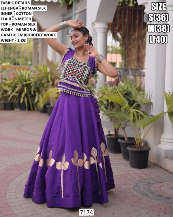 Traditional Mirror Work Lehenga For Women