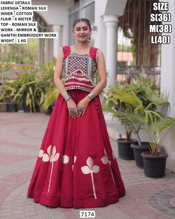 Traditional Mirror Work Lehenga For Women