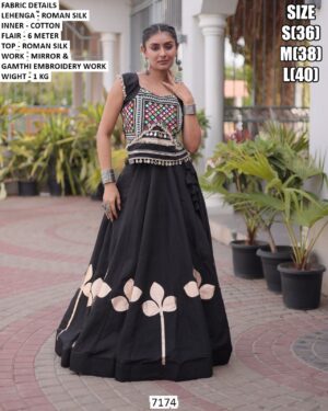 Traditional Mirror Work Lehenga For Women