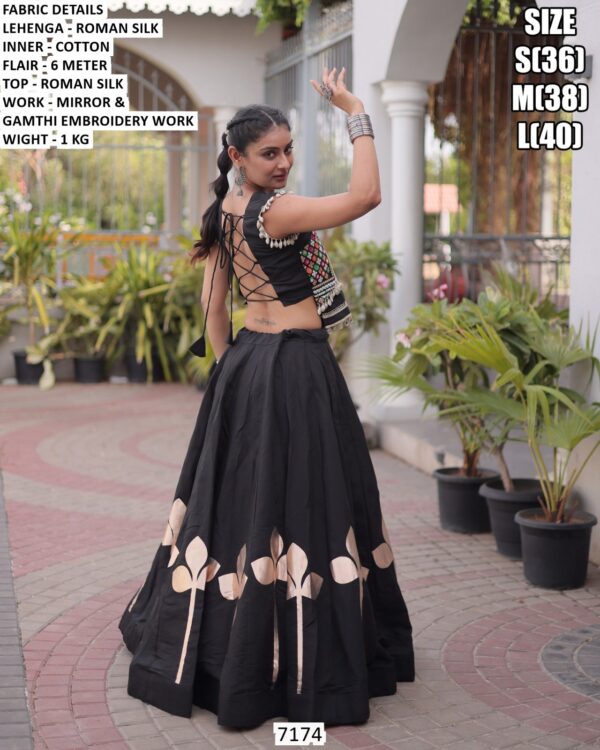Traditional Mirror Work Lehenga For Women
