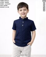 Boys Rayon Lucknavi Schiffli Work Kurta