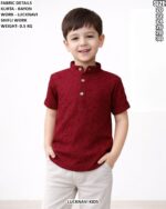 Boys Rayon Lucknavi Schiffli Work Kurta