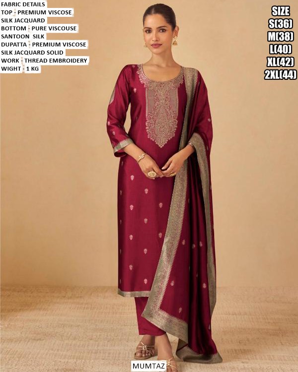 Festive Wear Embroidered Suit Set For Women
