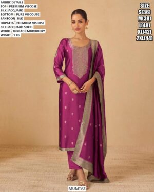 Festive Wear Embroidered Suit Set For Women