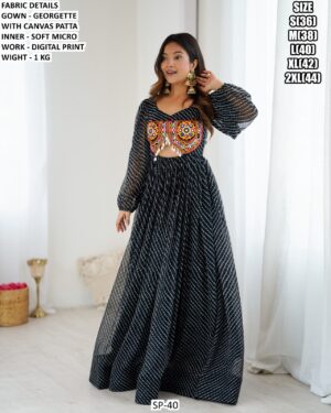 Navratri Special Georgette Long Dress