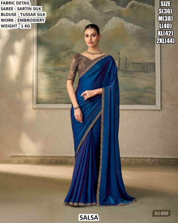 Party Wear Saree With Designer Blouse